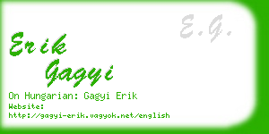 erik gagyi business card